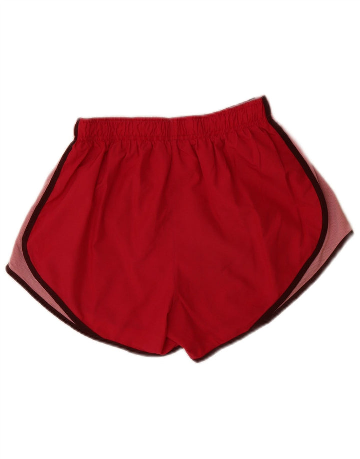 Γυναικείο αθλητικό σορτς Nike Dri Fit UK 12 μεσαίου κόκκινου χρώματος πολυεστέρας