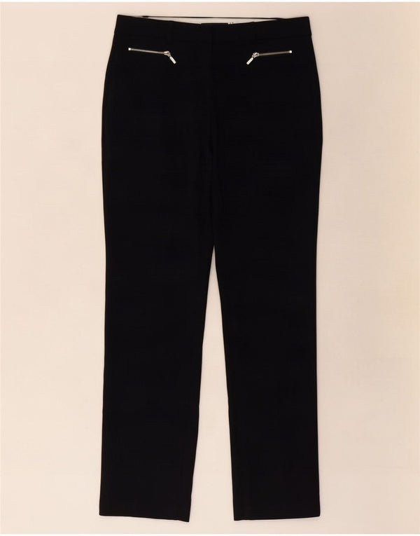 Marks & Spencer Γυναικείο ίσιο casual παντελόνι UK 12 Medium W30 L30 μαύρο