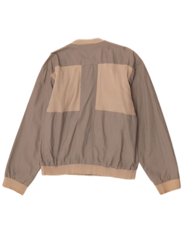 Vintage Ανδρικό Bomber Jacket UK 40 Large Grey Colourblock