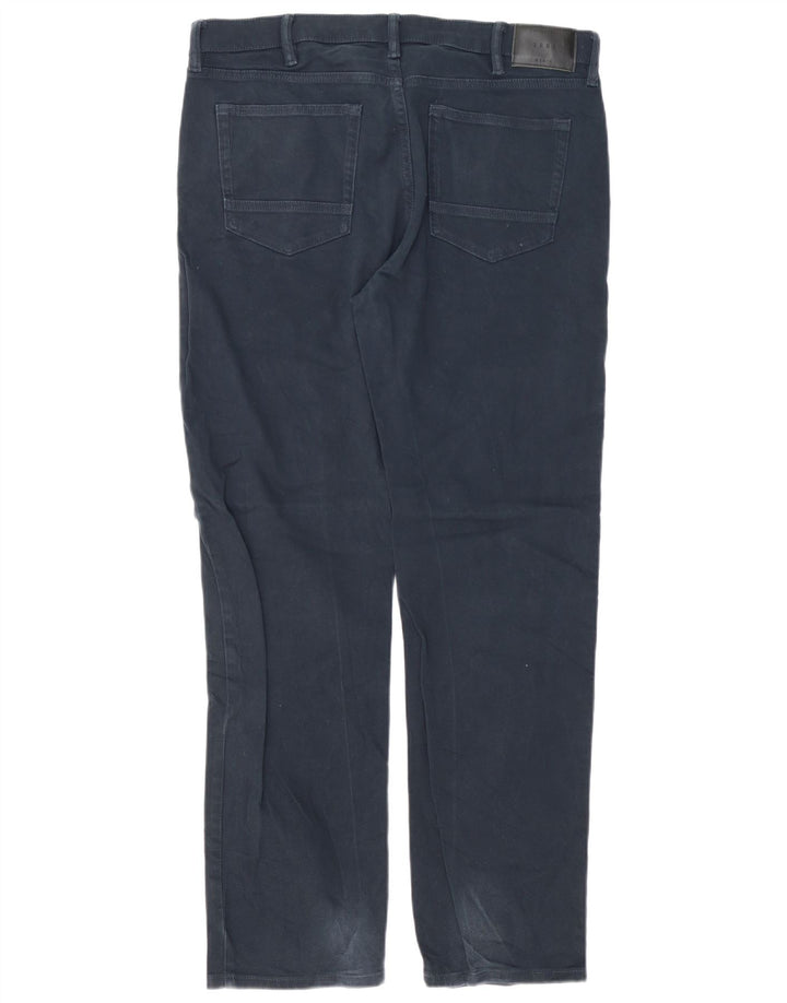 Ανδρικό τζιν ίσιο Marks & Spencer W36 L33 Navy Blue Cotton