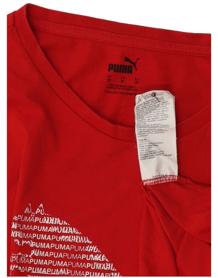 Ανδρικό γραφικό T-Shirt PUMA Top Μεσαίο κόκκινο βαμβακερό