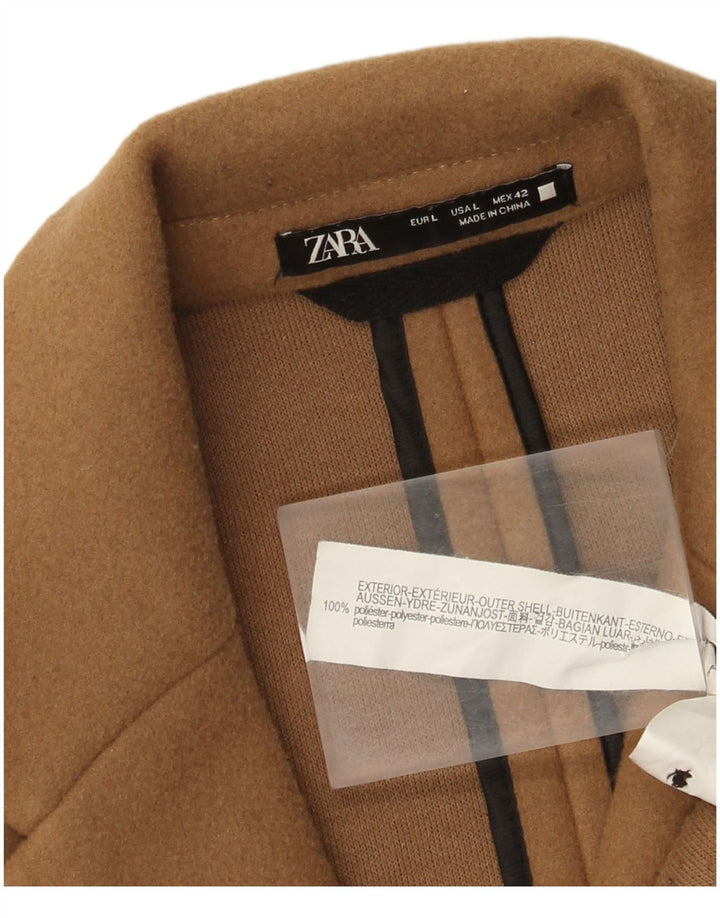 Zara Ανδρικό Πανωφόρι UK 40 Large Brown Πολυεστέρας