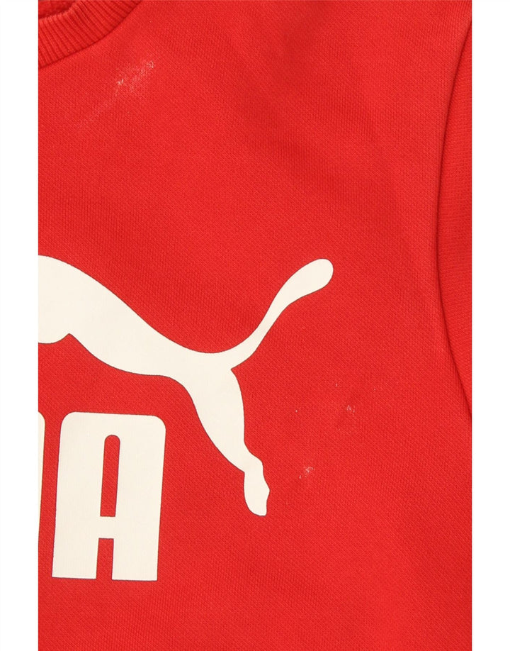 Puma Boys Graphic Φούτερ Jumper 13-14 ετών Κόκκινο βαμβακερό