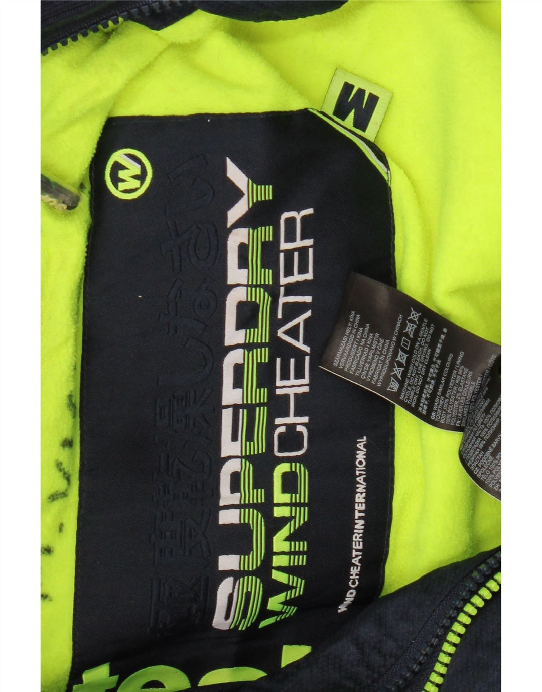 Ανδρικό SUPERDRY Windcheater Hooded Windbreaker Jacket UK 38 Medium Navy Blue