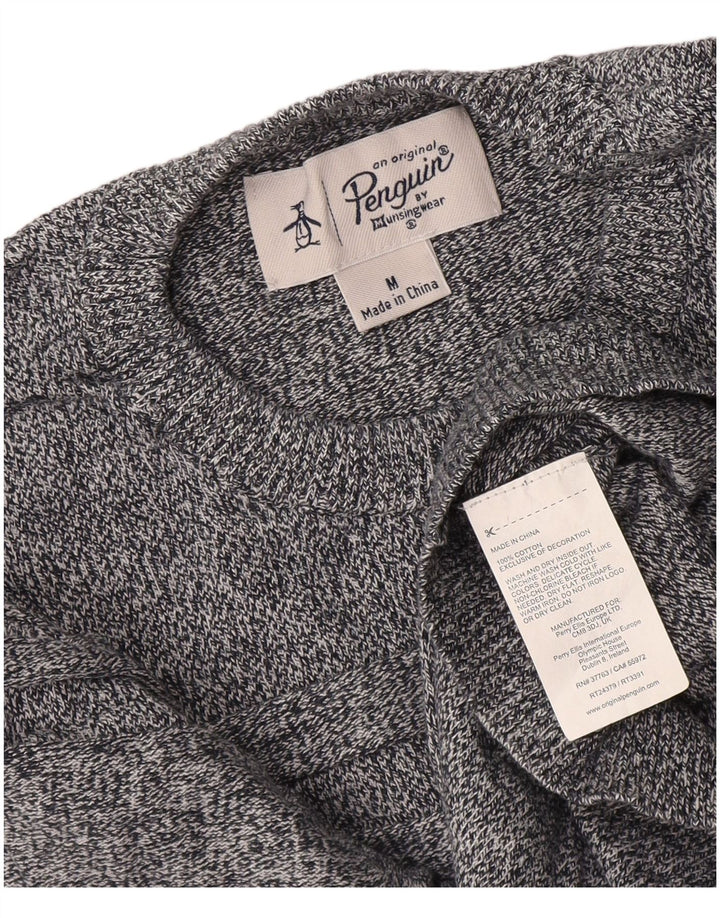 Ανδρικό πουλόβερ Penguin Crew Neck, Βαμβακερό μεσαίο γκρι