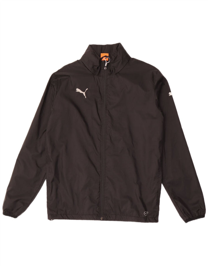 Ανδρικό μπουφάν βροχής με κουκούλα PUMA UK 38 Medium Black Nylon