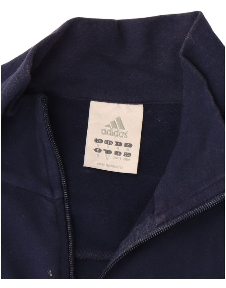 Γυναικεία αθλητική φόρμα ADIDAS Top Jacket UK 12 Medium Navy Blue Cotton