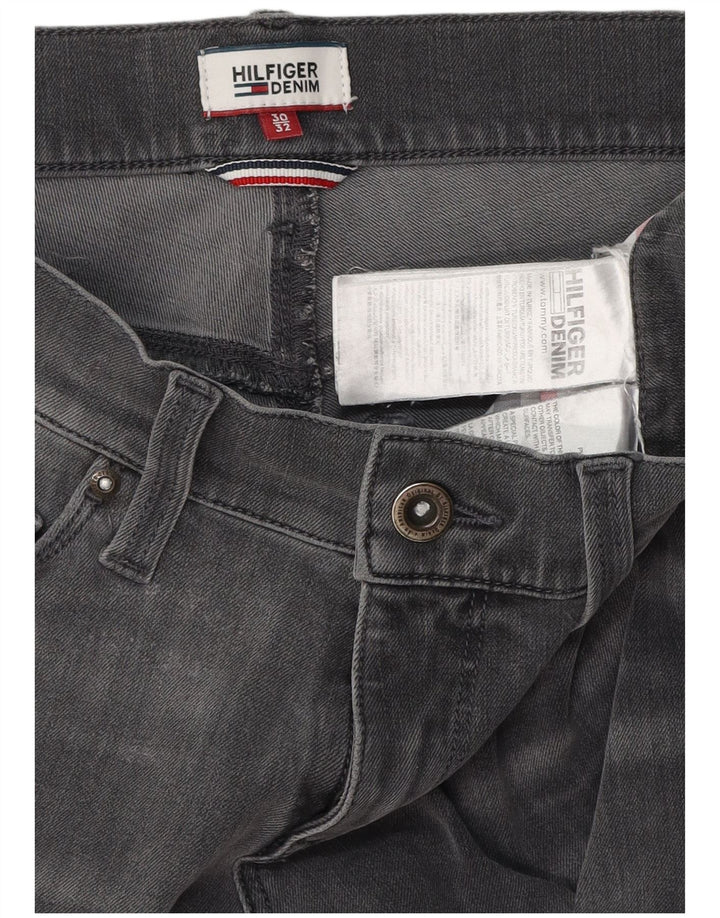 TOMMY HILFIGER Γυναικεία Nora Ψηλόμεσα Skinny Jeans W30 L32 Γκρι βαμβακερό