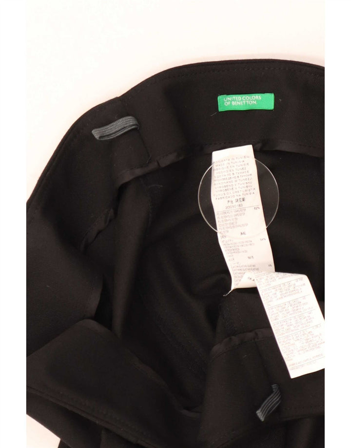Benetton Γυναικεία Pencil Φούστα IT 46 Large W32 Μαύρο Πολυεστέρα