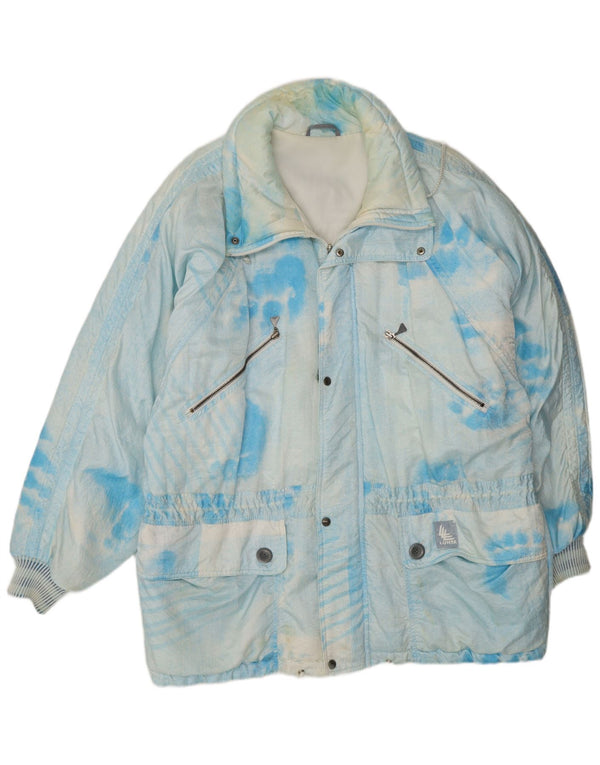 Vintage Ανδρικό τζάκετ Windbreaker UK 42 XL Blue Tie Dye Polyamide Retro