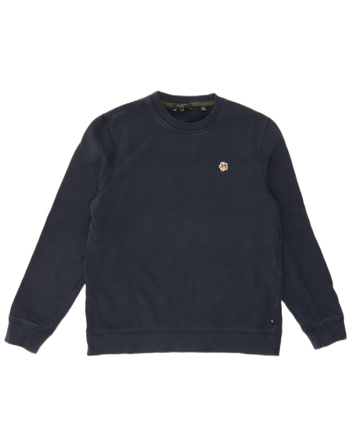 Ανδρικό φούτερ Ted Baker, Jumper, Μέγεθος 3, Βαμβακερό, Μεσαίο Navy Blue