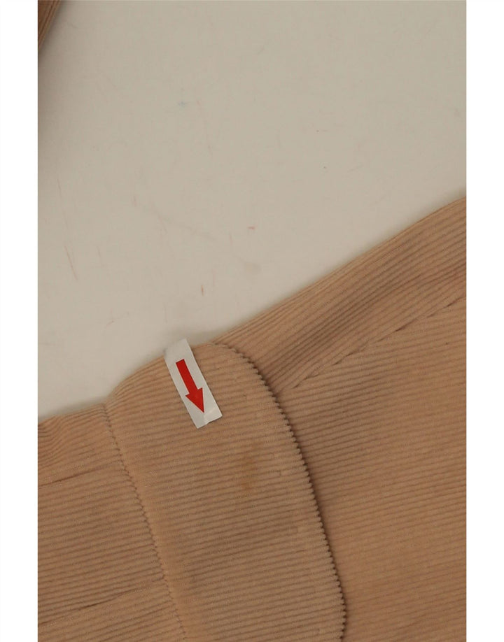 Max Mara Γυναικείο σακάκι 1 κουμπιού κοτλέ blazer UK 12 μεσαίο μπεζ βαμβακερό