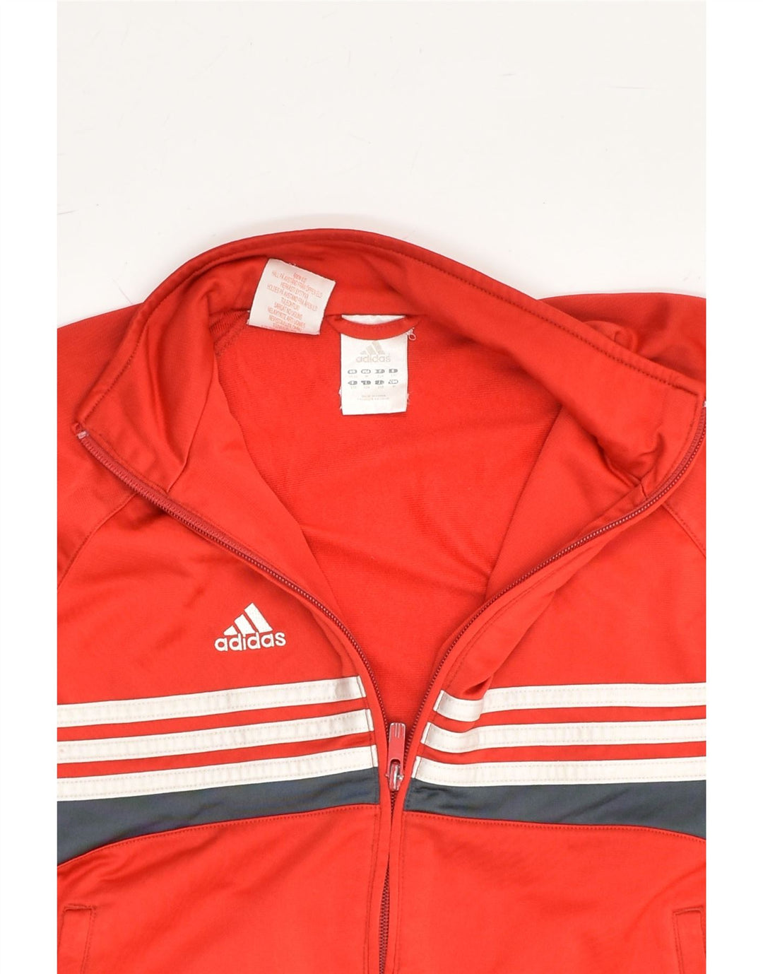 ADIDAS Boys Tracksuit Top Jacket 11-12 Years Red Polyester | Vintage Adidas | Thrift | Second-Hand Adidas | Used Clothing | Messina Hembry 