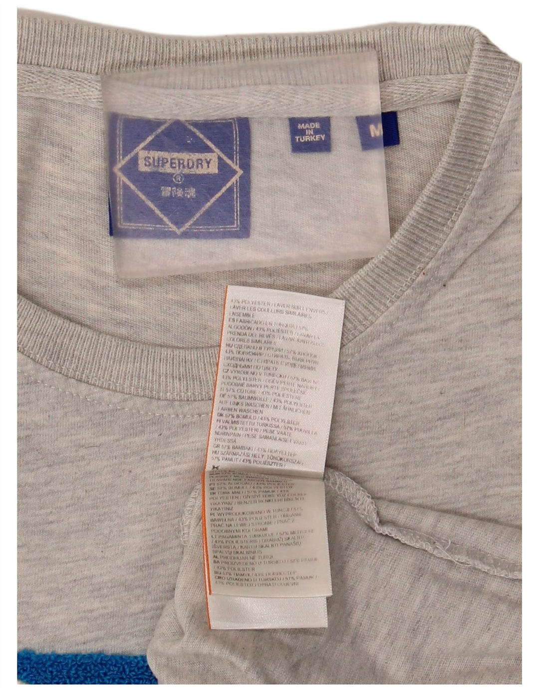 Ανδρικό γραφικό μπλουζάκι Superdry, Βαμβακερό, μεσαίο γκρι