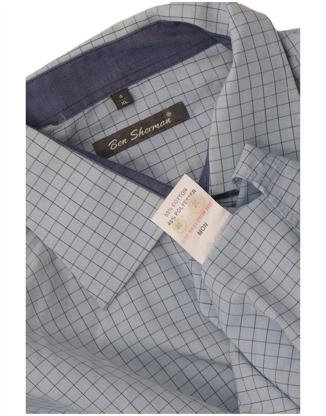 Ανδρικό επίσημο πουκάμισο Ben Sherman XL Μπλε βαμβακερό