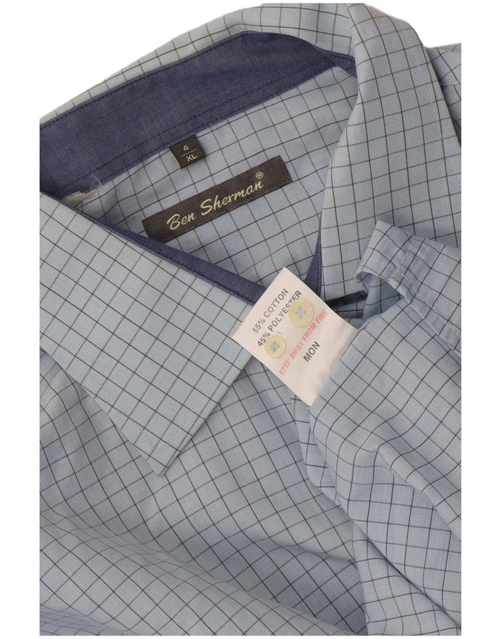Ανδρικό επίσημο πουκάμισο Ben Sherman XL Μπλε βαμβακερό