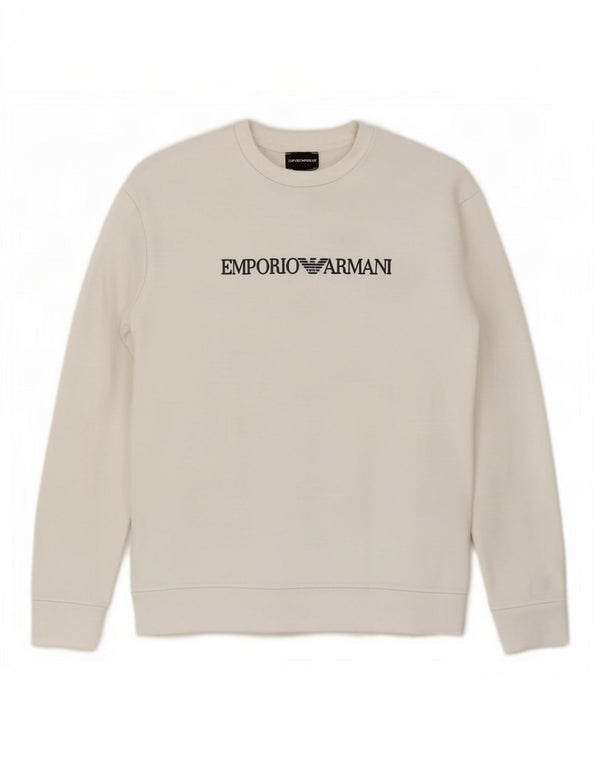 Ανδρικό γραφικό φούτερ Emporio Armani Jumper 2XL White Modal