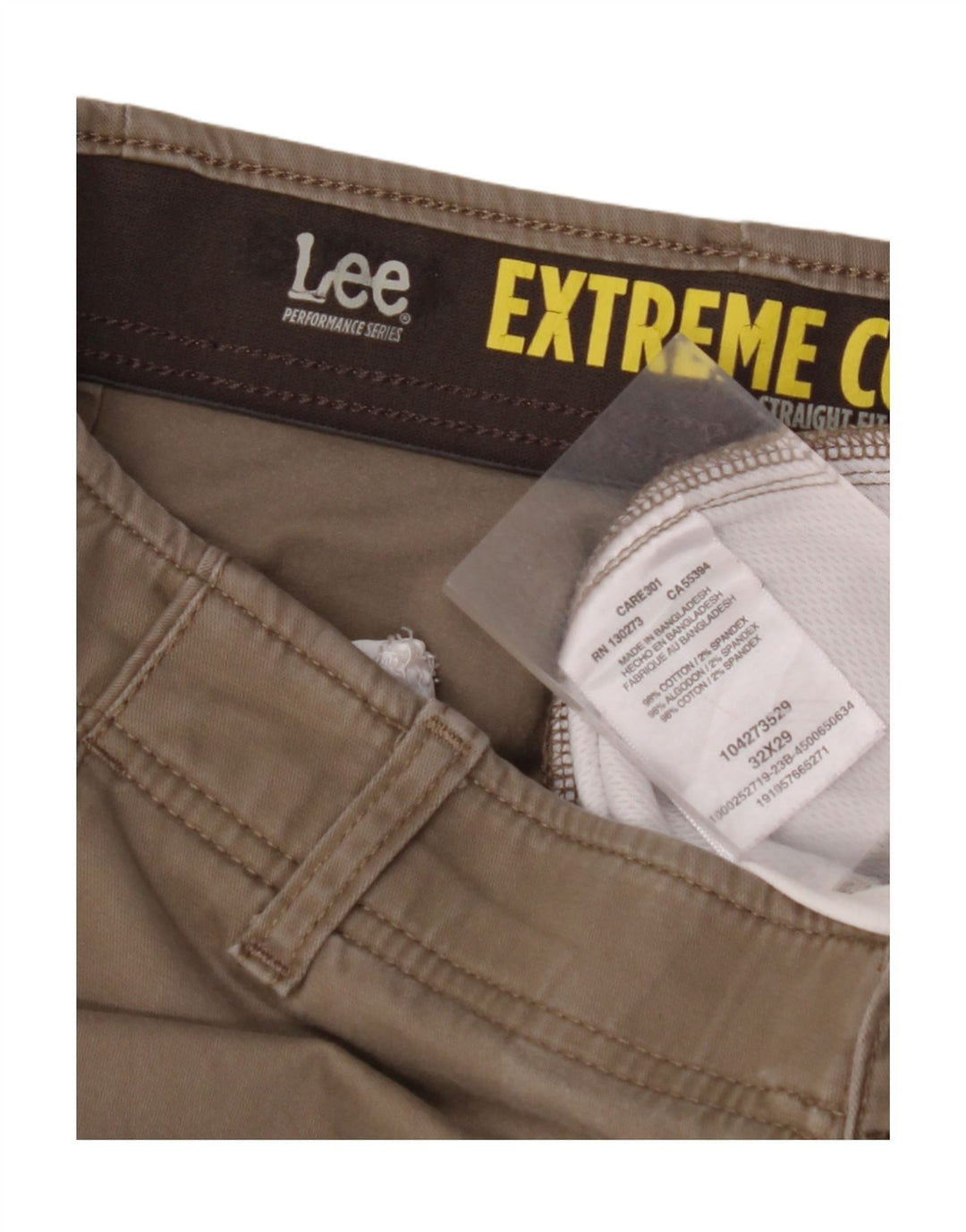 Ανδρικό ίσιο παντελόνι Chino LEE Extreme Comfort W32 L29 Μπεζ βαμβακερό