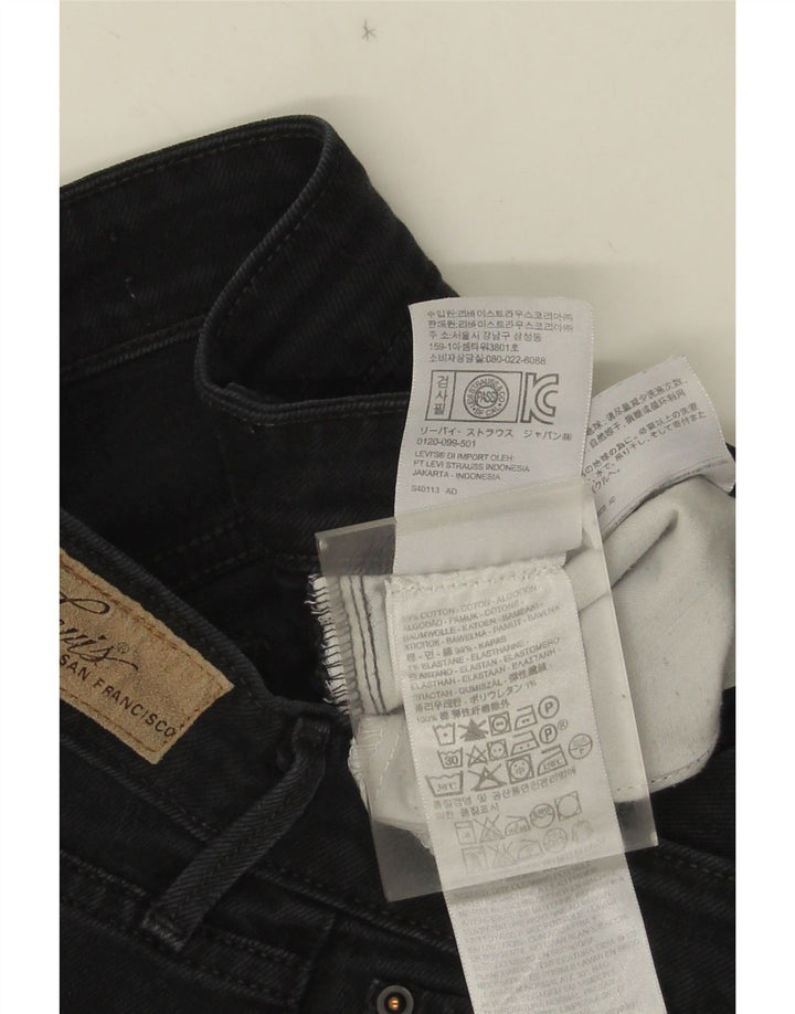 Γυναικείο τζιν ίσιο Levi's W27 L32 μαύρο βαμβακερό