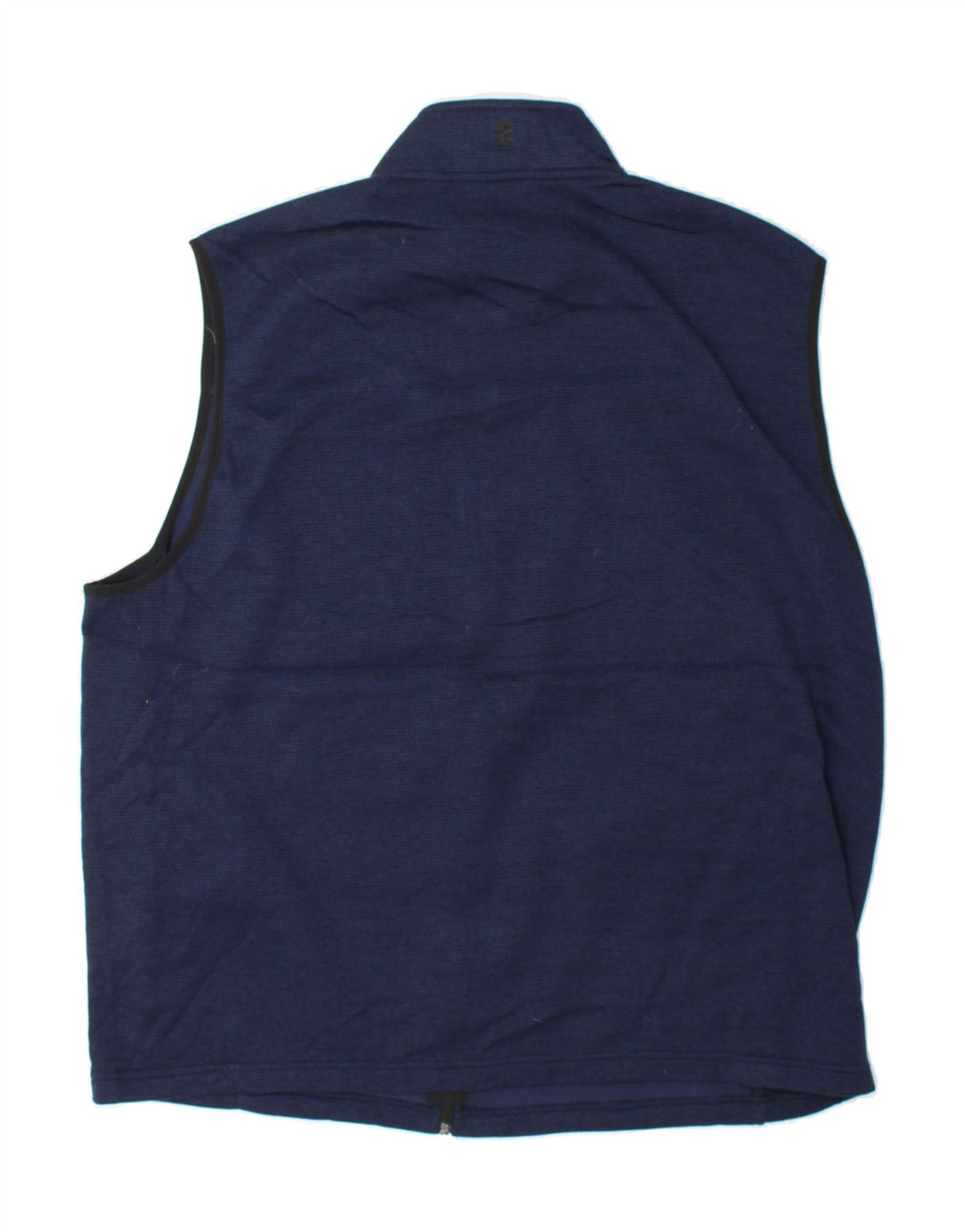IZOD Mens Sleeveless Tracksuit Top Jacket 2XL Navy Blue Flecked Polyester Vintage Izod and Second-Hand Izod from Messina Hembry 