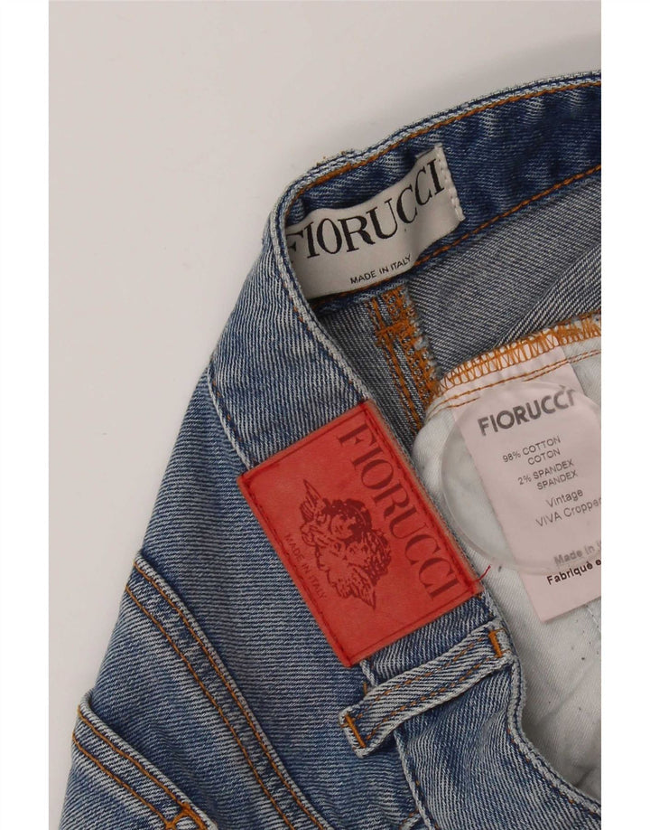 Fiorucci Γυναικείο Crop Bootcut Jeans W27 L24 Μπλε βαμβακερό