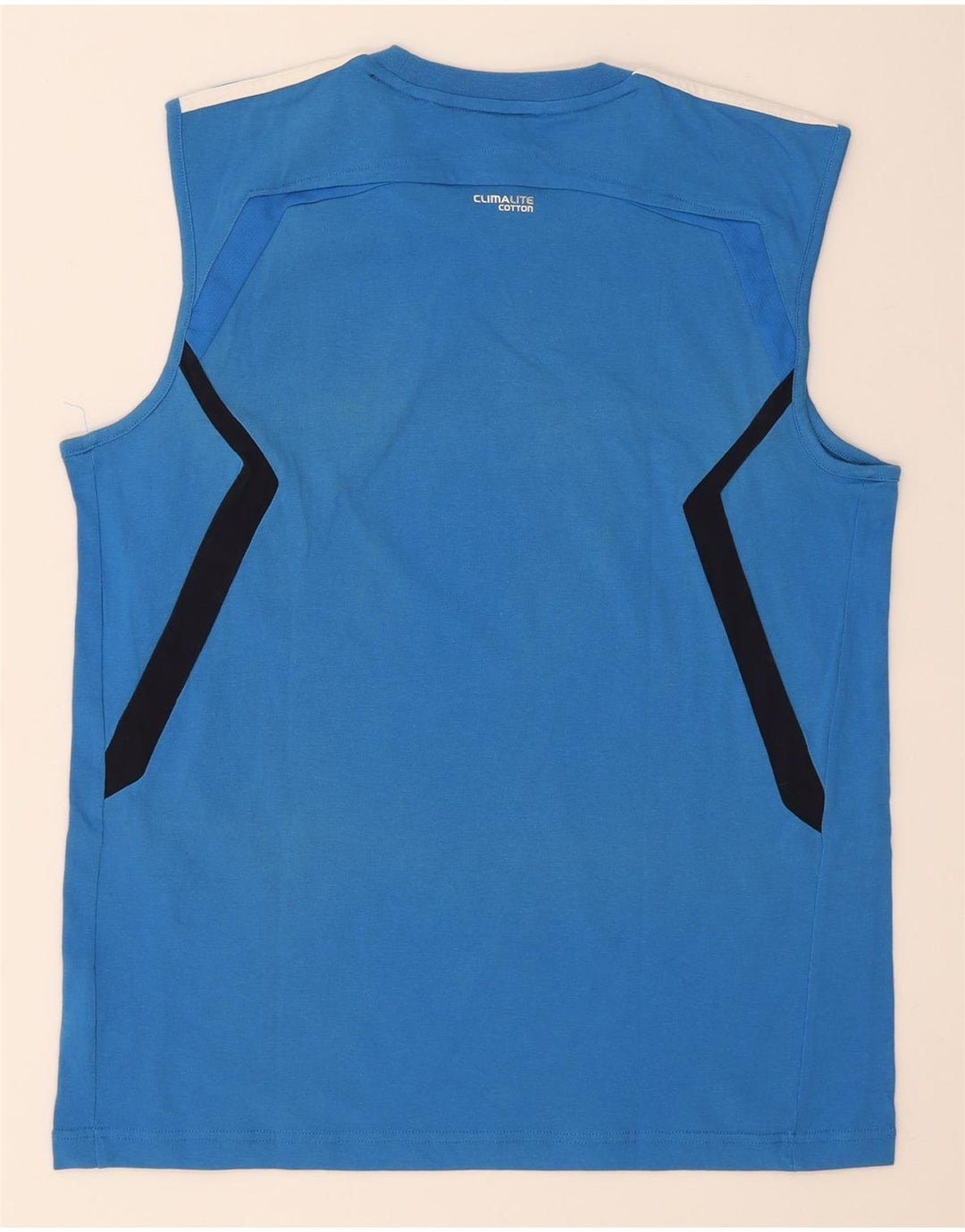 Adidas Ανδρικό γιλέκο Climalite Top Large Blue Colourblock Βαμβακερό