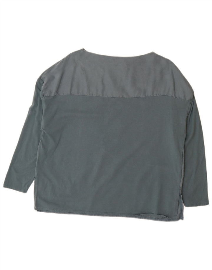 Zara Γυναικεία Μπλούζα Oversized Top UK 10 Small Grey Colourblock Cotton