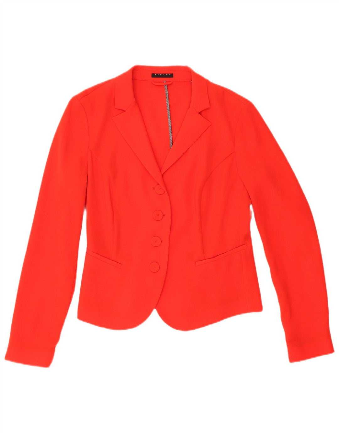 Sisley Γυναικείο μπουφάν blazer UK 10 μικρού πορτοκαλί πολυεστέρα