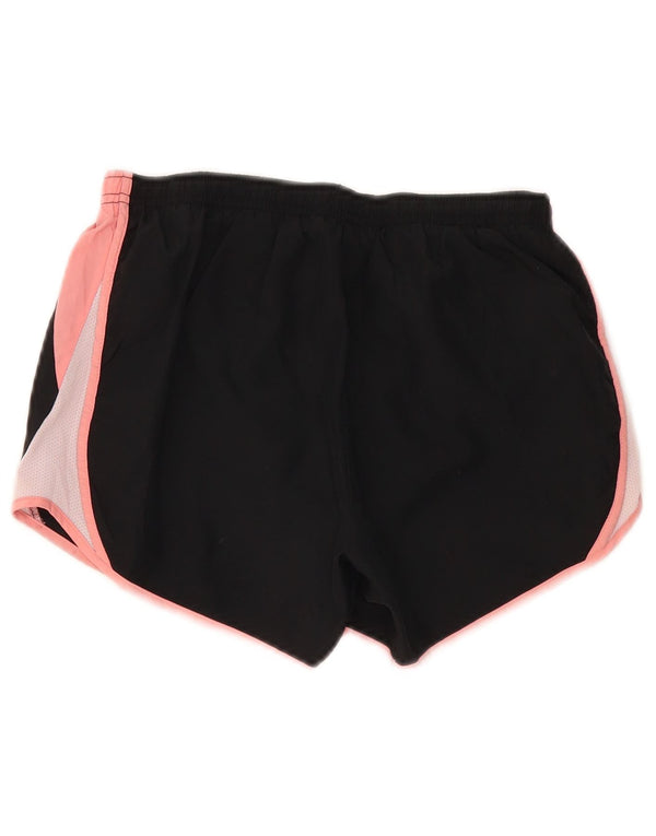 Nike Womens Loose Fit Sport Shorts UK 4 XS Black Colourblock Sports