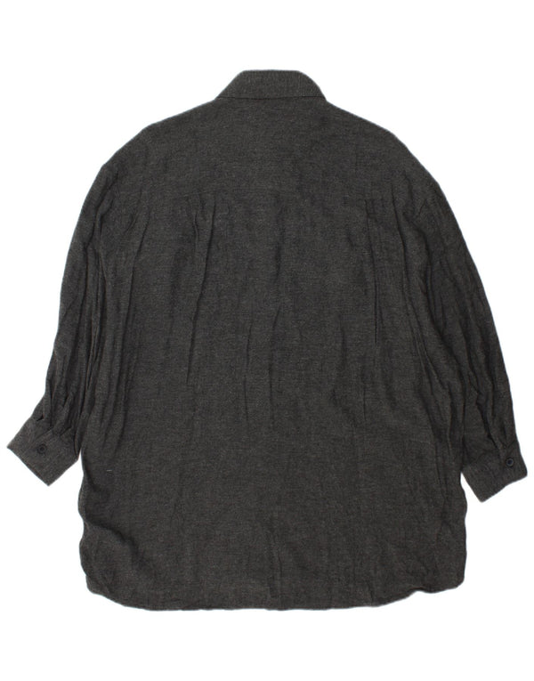 Zara Γυναικείο πουκάμισο Oversized Φόρεμα UK 10 Small Grey Viscose