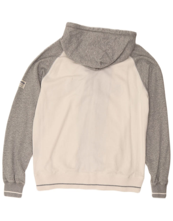 Ανδρικό πουλόβερ με κουκούλα με φερμουάρ Champion XL Λευκό βαμβακερό