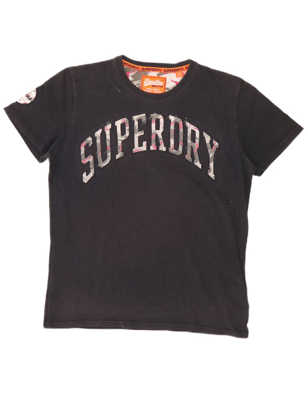 Ανδρικό γραφικό T-Shirt Superdry Top XL Μαύρο βαμβακερό