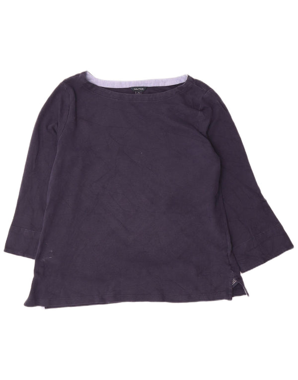 Nautica Γυναικείο Μπλουζάκι 3/4 Μανίκι UK 16 Large Navy Blue από βαμβάκι