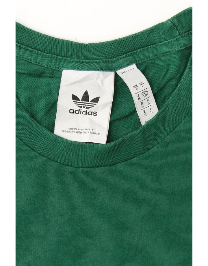 ADIDAS Mens T-Shirt Top Small Green Cotton Vintage Adidas and Second-Hand Adidas from Messina Hembry 
