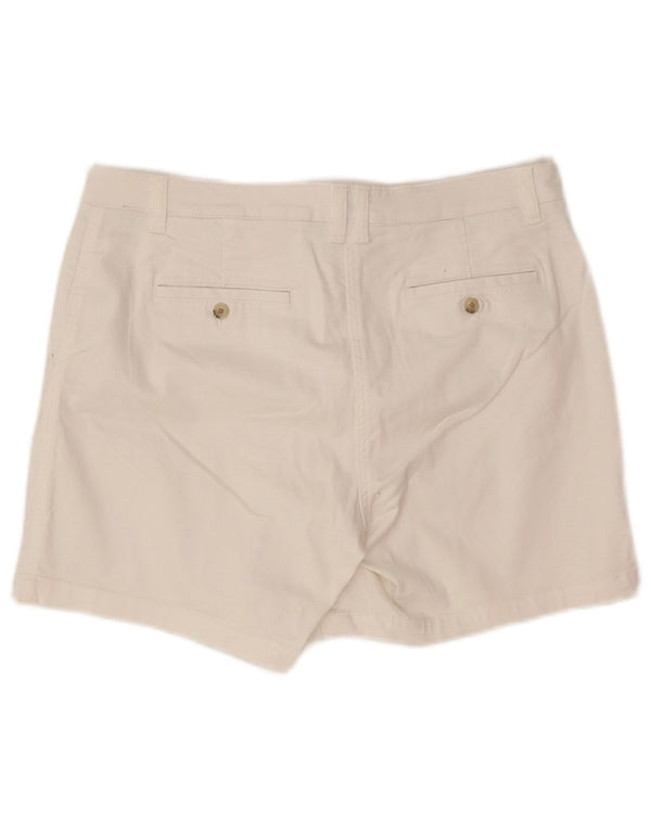 Joules Γυναικείο Σορτς Chino UK 14 Μεγάλο W34 Λευκό βαμβακερό