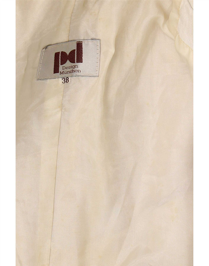 Vintage γυναικείο δερμάτινο μπουφάν EU 38 Medium White