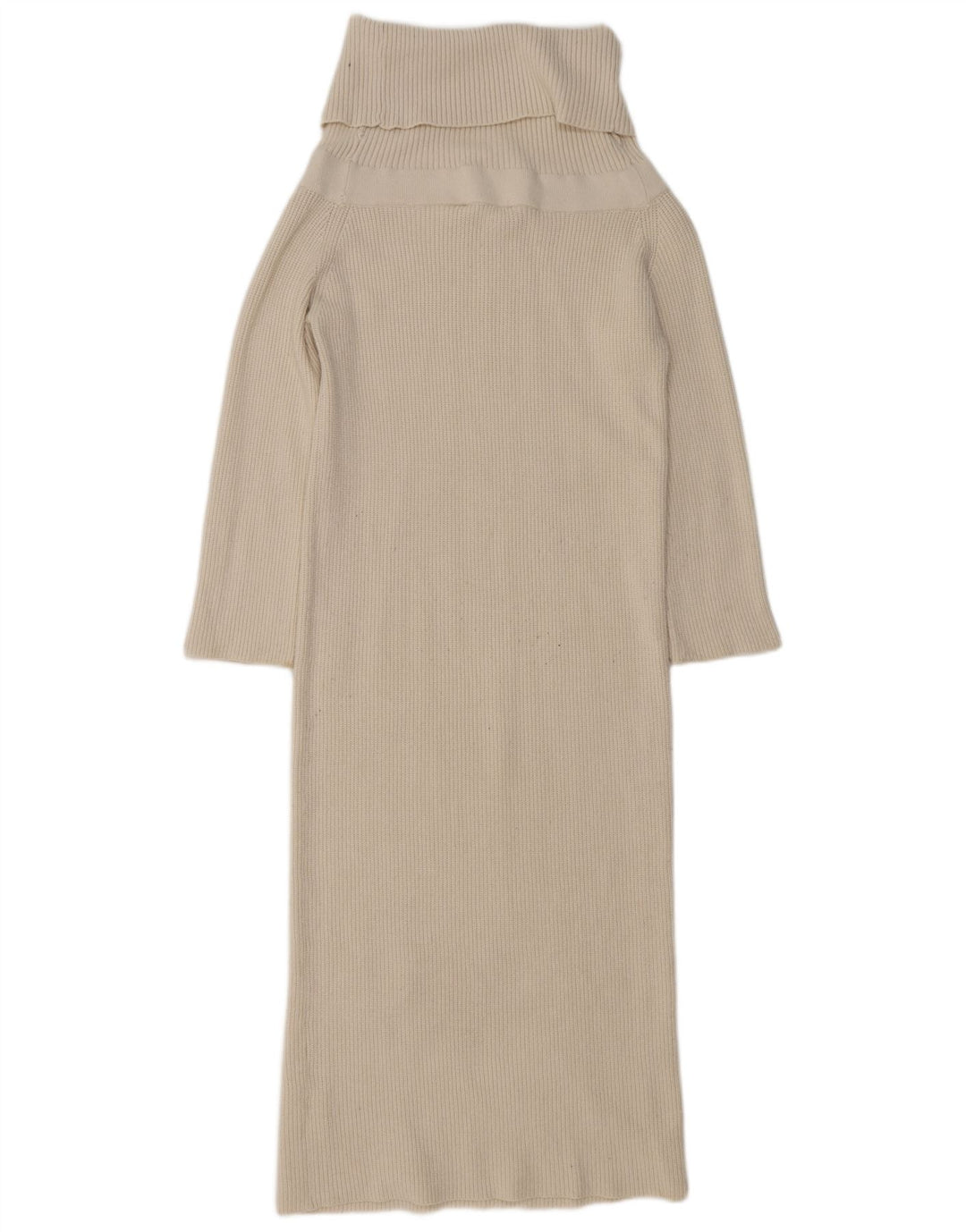 Zara Γυναικείο Jumper Φόρεμα UK 14 Medium Beige Viscose