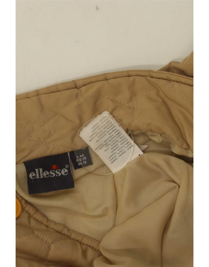 Ellesse Γυναικείο Υπερμεγέθη Καπιτονέ μπουφάν UK 10 Small Beige Polyester