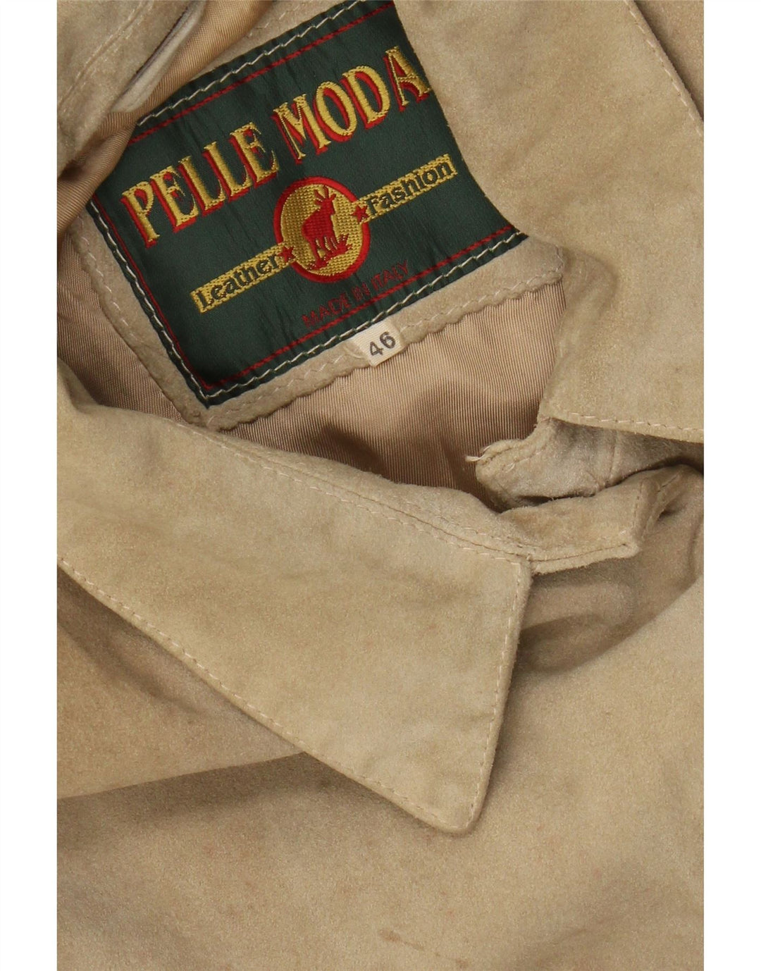 Vintage Γυναικείο Suede Jacket IT 46 Large Beige Leather