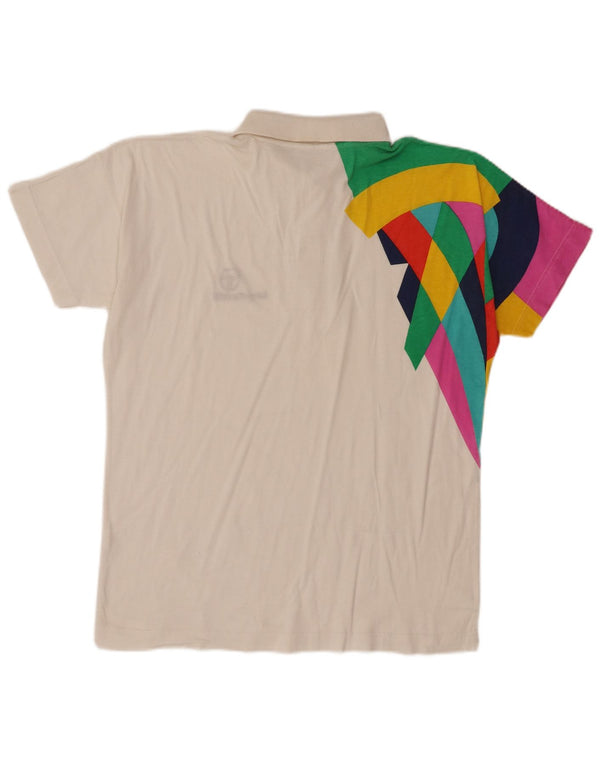 Sergio Tacchini Ανδρικό μπλουζάκι πόλο σε μεσαίο λευκό χρώμα, βαμβακερό