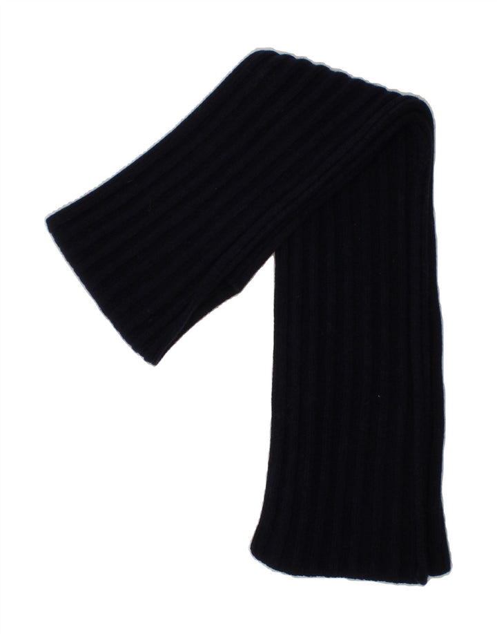 BENETTON Womens Knit Rectangle Scarf One Size Navy Blue Vintage Benetton and Second-Hand Benetton from Messina Hembry 