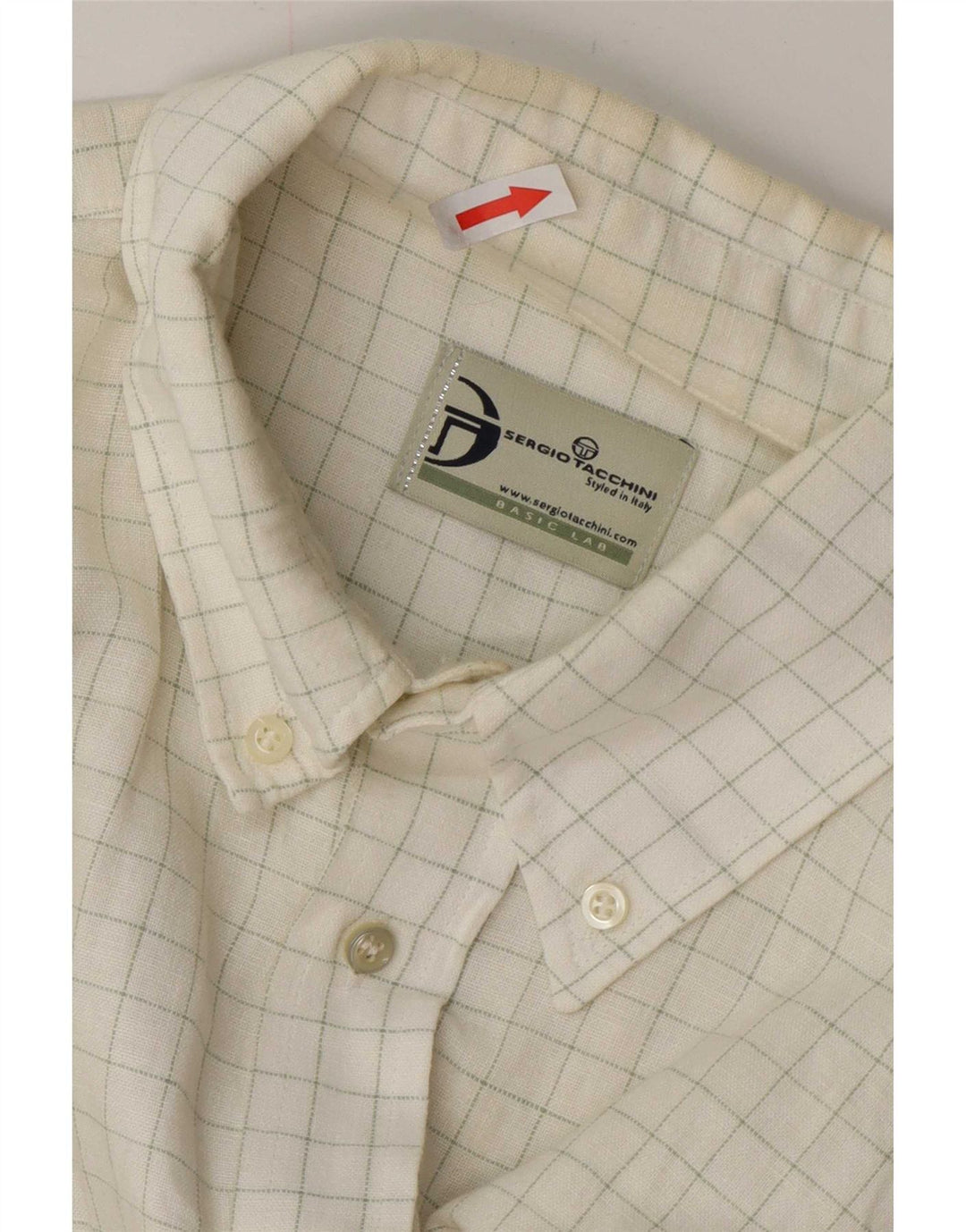 Ανδρικό πουκάμισο Sergio Tacchini XL Λευκό λινό