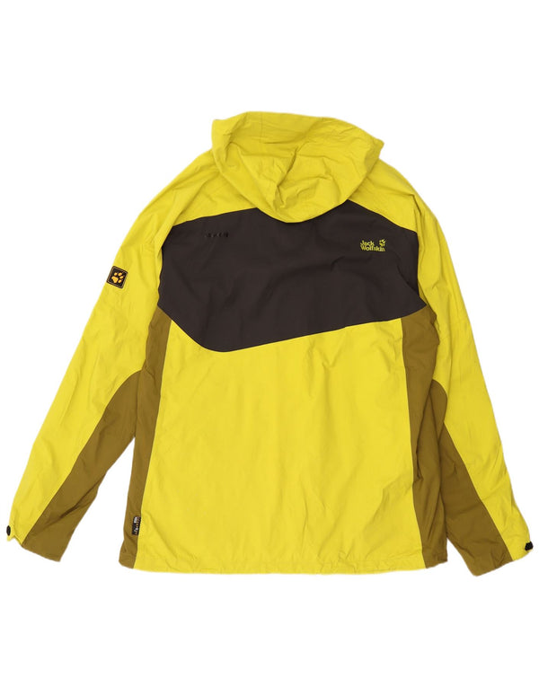 Jack Wolfskin Ανδρικό μπουφάν βροχής με κουκούλα UK 44 2XL Yellow Colourblock