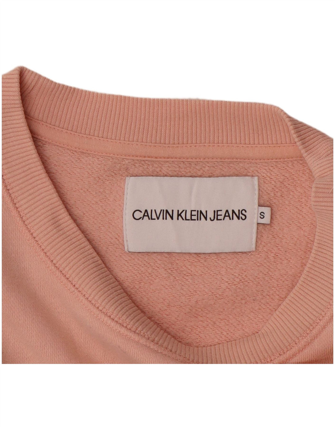 CALVIN KLEIN JEANS Womens Oversized Sweatshirt Jumper UK 10 Small Pink