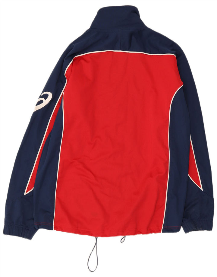 Ανδρική αθλητική φόρμα ASICS Μπουφάν με μεσαίο κόκκινο χρώμα από πολυεστέρα