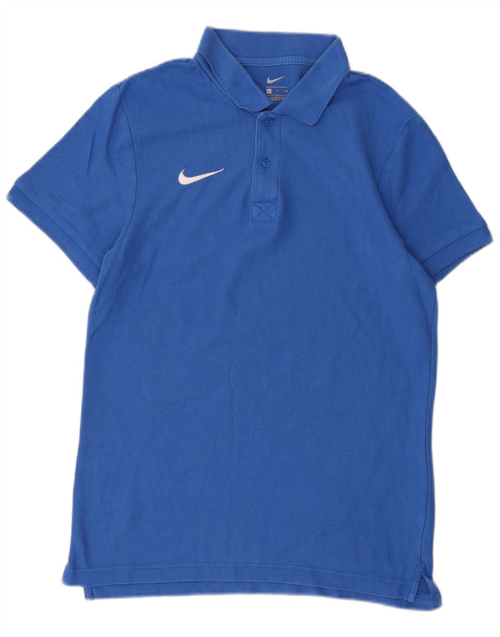 Ανδρικό μπλουζάκι πόλο Nike, μικρό μπλε βαμβακερό