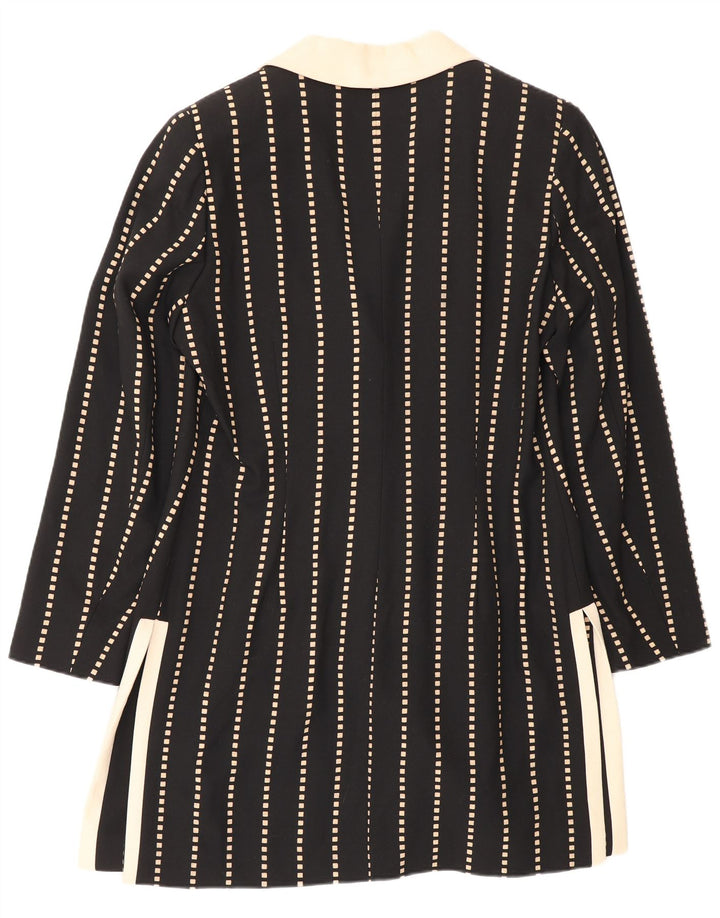 Edward Γυναικείο Longline Jacket 3 Button Blazer IT 46 Large Μαύρο ριγέ