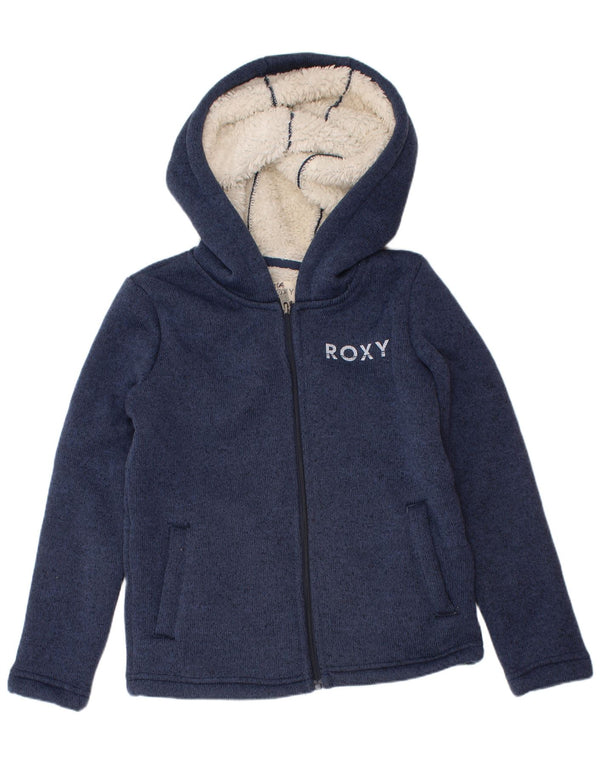 Roxy Girls Graphic Zip Hoodie πουλόβερ 5-6 ετών Navy Blue Polyester