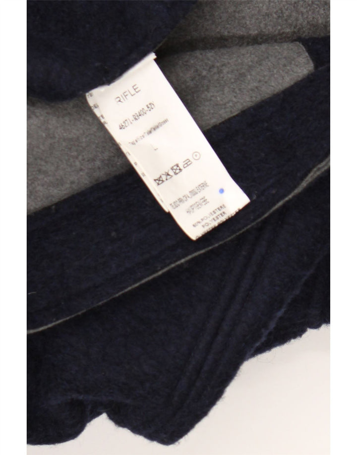 Rifle Mens Military Jacket UK 40 Large Navy Blue Polyester