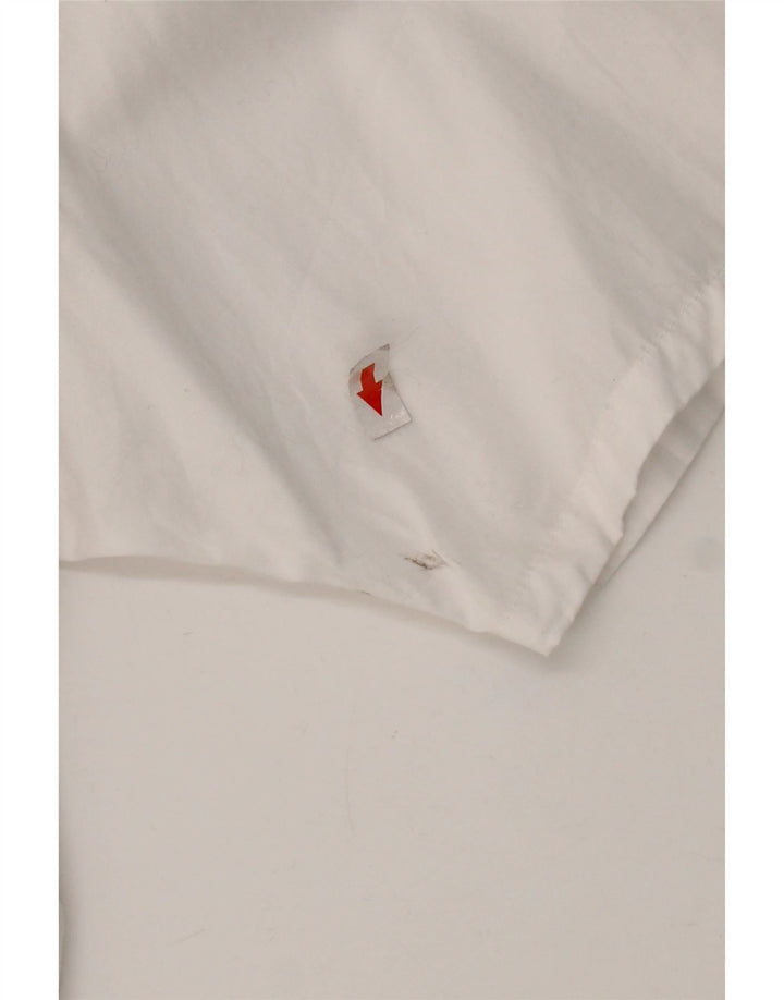 Vintage γυναικείο κοντομάνικο μπλούζα UK 12 Medium White